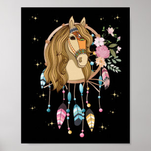 Affiche Women Girls Dreamcatcher Horse Spiritual