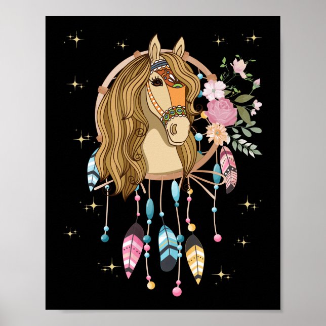 Affiche Women Girls Dreamcatcher Horse Spiritual (Devant)