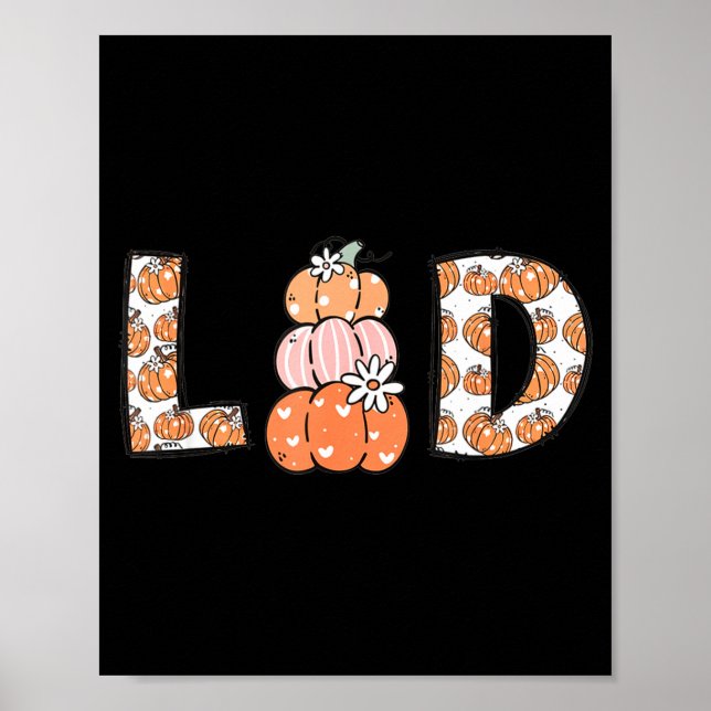Affiche Women Labor And Delivery Nurse Fall Pumpkins Thank (Devant)