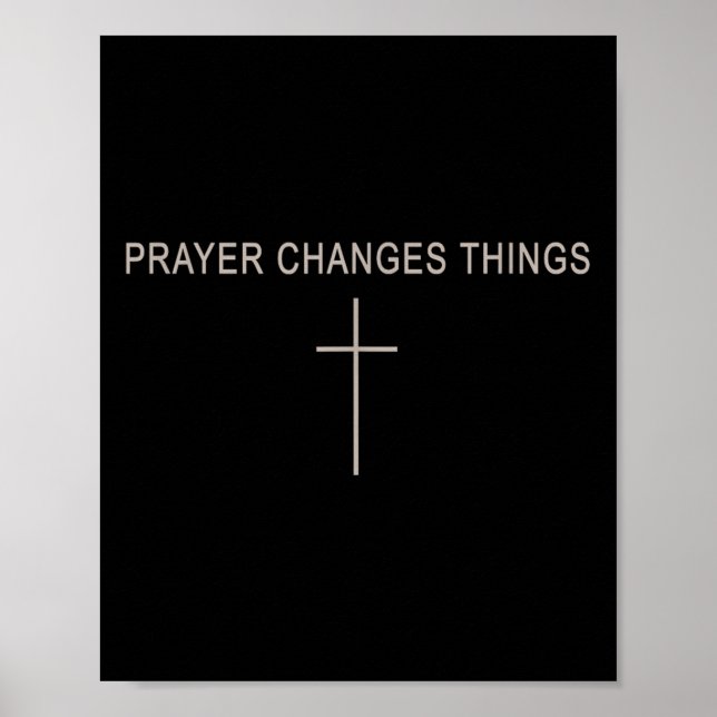 Affiche Women Prayer Changes Things Christian Minimalist T (Devant)