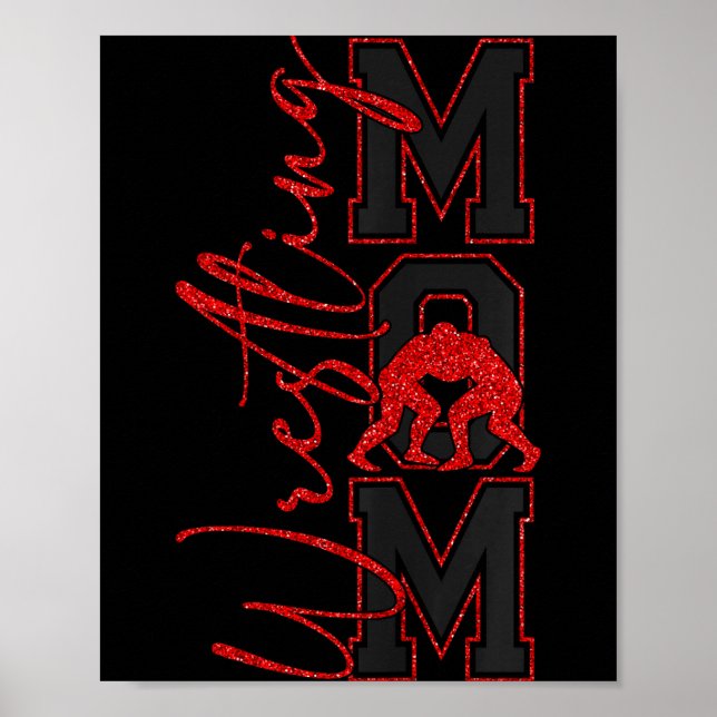 Affiche Women Wrestling Mom Funny Wrestle Wrestler Mothers (Devant)