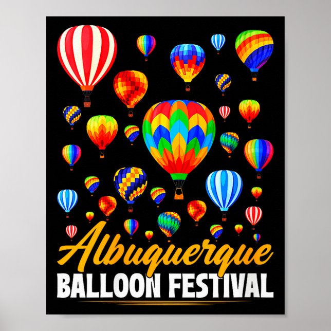 Affiche Womens Albuquerque Hot Air Balloon Festival Balloo (Devant)