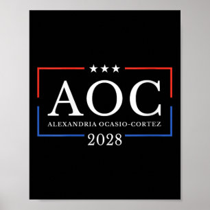 Affiche Womens Aoc For President 2028 Simple Sign For Wome