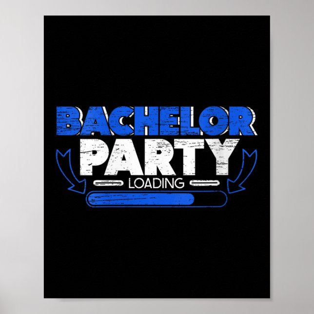Affiche Womens Bachelor Chargement Groom Bride Party Funny (Devant)