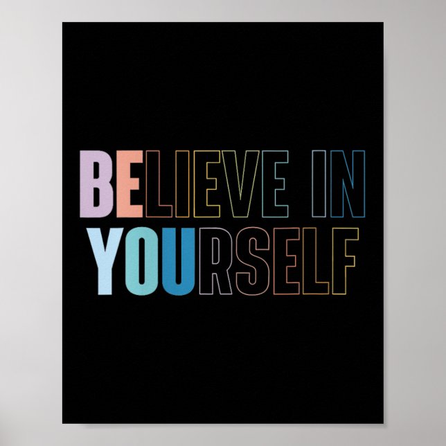 Affiche Womens Believe In Yourself Motivational Quote Insr (Devant)