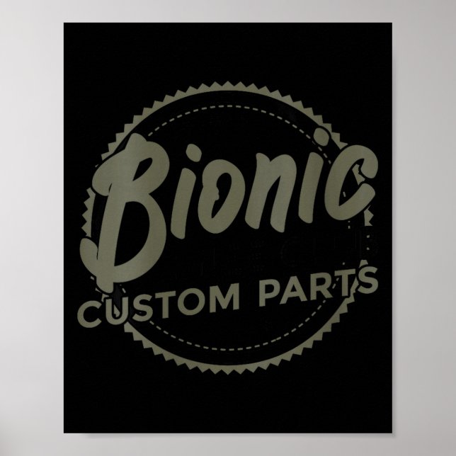 Affiche Womens Bionic Knee Club Parts Funny Knee Replaceme (Devant)