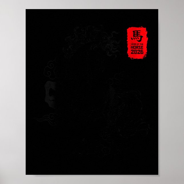 Affiche Womens Chinese New Year 2026 Year Of The Horse Art (Devant)