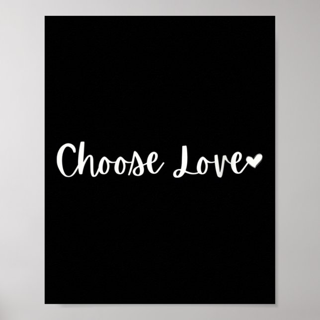 Affiche Womens Choose Love Motivational Mantra V-neck  (Devant)