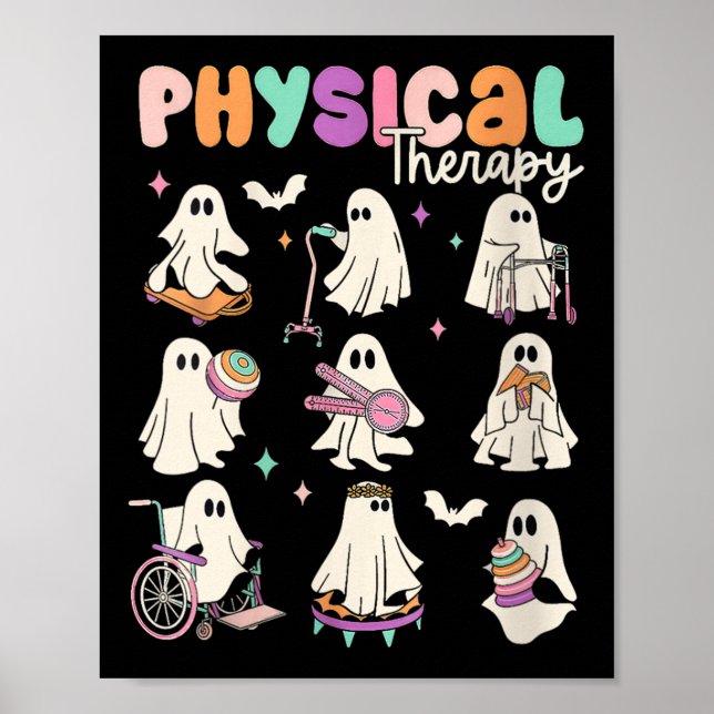 Affiche Womens Cute Ghost Physical Therapy Pt Physical The (Devant)