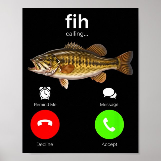 Affiche Women's fih calling remind decline accept phone (Devant)