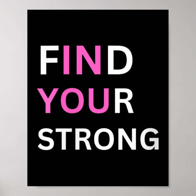 Affiche Womens Find Your Strong, In You! V-neck  (Devant)