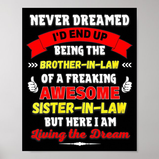 Affiche Womens Funny Brother In Law Gift From Awesome Sist (Devant)
