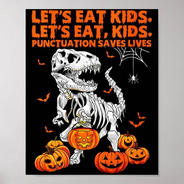 Affiche Womens Funny Let's Eat Kids Punctuation Saves Gram (Devant)