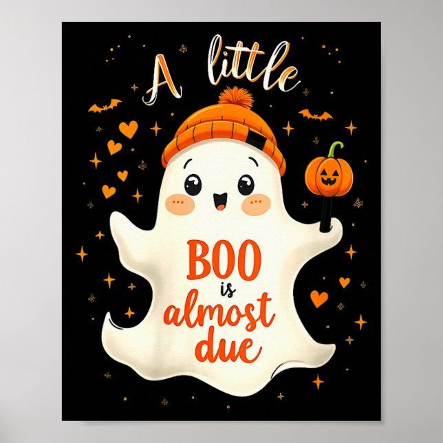 Affiche Womens Funny Soky Pregnancy A Little Boo Is Almost (Devant)