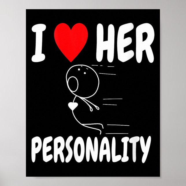 Affiche Women's Funny Valentine's Day Couple Matching I Lo (Devant)