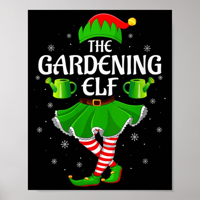 Affiche Womens Gardening Elf Christmas Family Girls Women  (Devant)