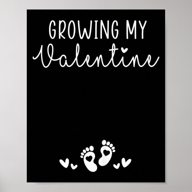 Affiche Womens Growing My Valentine Pregnancy New Mom Vale (Devant)