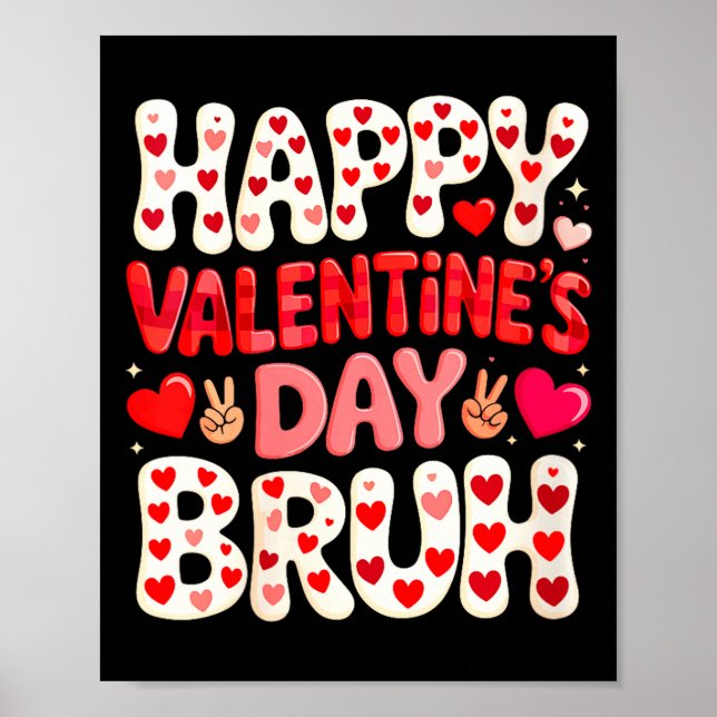 Affiche Women's Happy Valentine's Day Hearts Matching Kids (Devant)