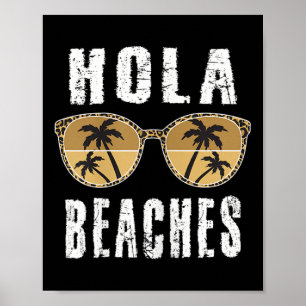 Affiche Womens Hola Funny Pineapple Beach Vacances d'été