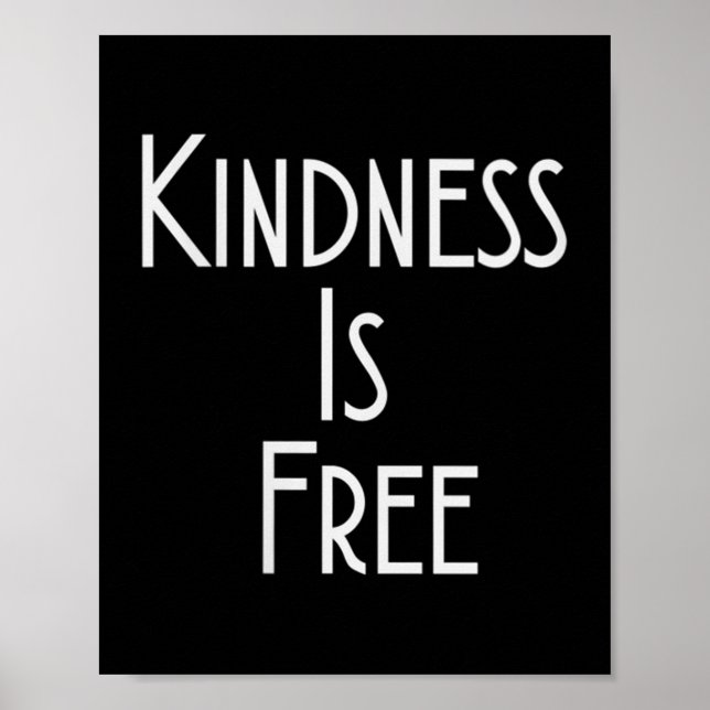 Affiche Womens Kindness Is Shirt Motivation Insration V-ne (Devant)