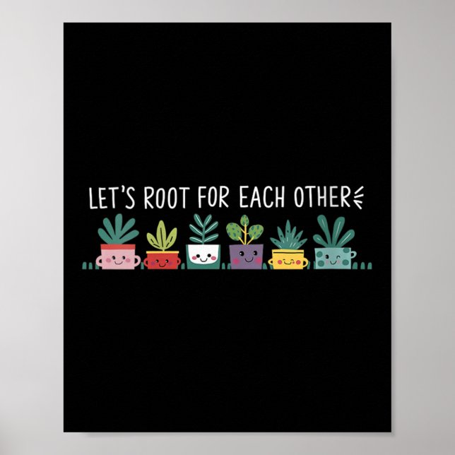 Affiche Womens Let's Root For Each Other Vegetables Suprt  (Devant)