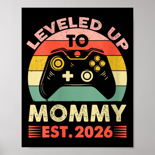 Affiche Womens Leveling Up To Mommy 2026 First Time Mom 20 (Devant)