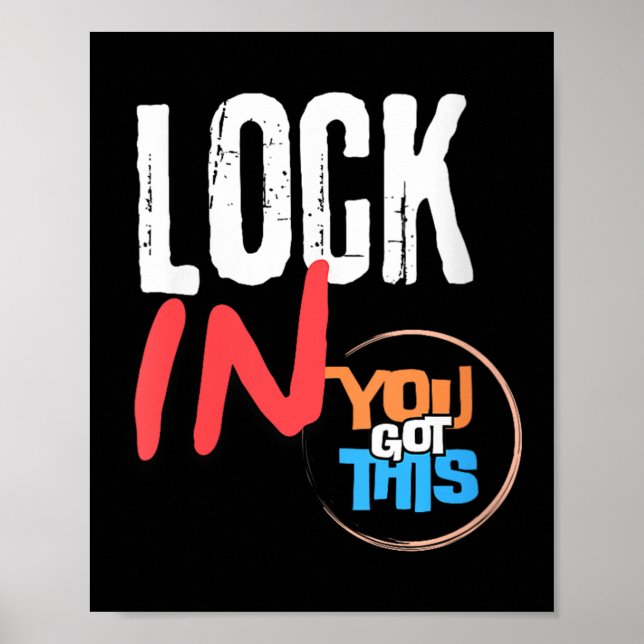 Affiche Womens Lock In You Got This Teacher Testing Motiva (Devant)