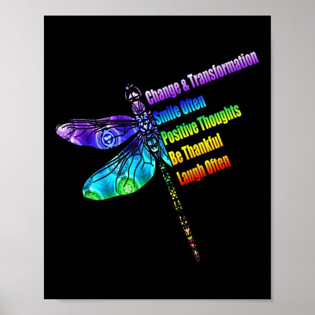 Affiche Womens Motivational Insration Gift Dragonfly  (Devant)