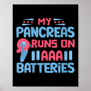 Affiche Womens My Pancreas Fonctionne Sur Les Batteries Aa