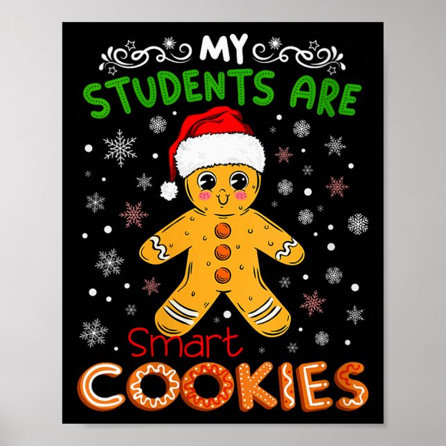 Affiche Womens My Students Are Smart Cookies Christmas Gin (Devant)