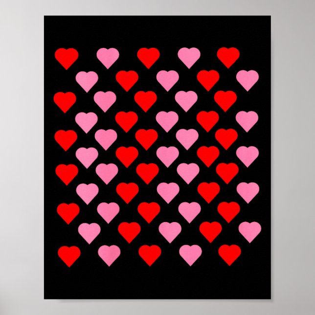 Affiche Women's Nk And Red Hearts Lovers Funny Valentine’s (Devant)
