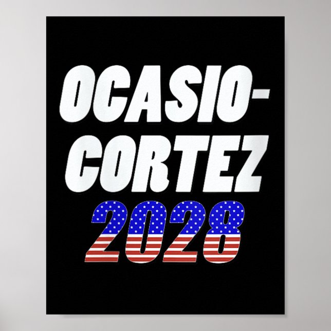 Affiche Womens Ocasio-cortez 2028 - Aoc For President V-ne (Devant)