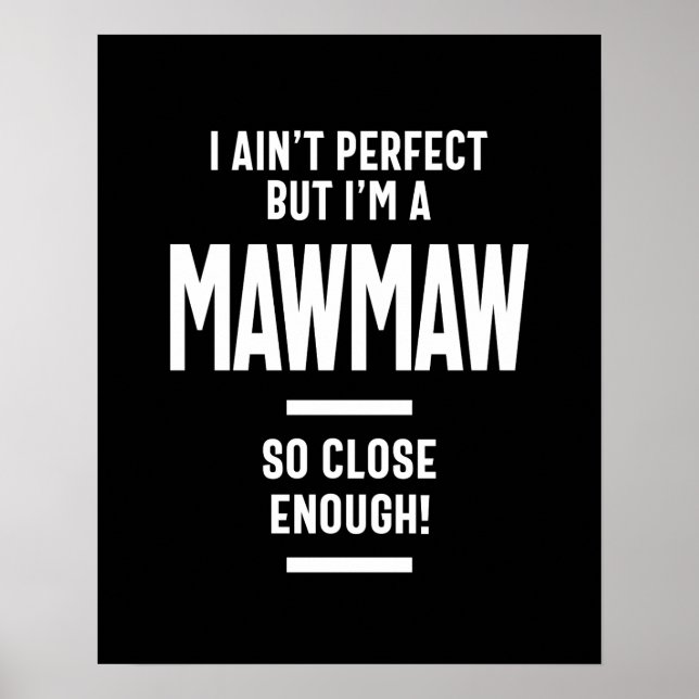Affiche Womens Perfect Mawmaw Grandma Gift (Devant)