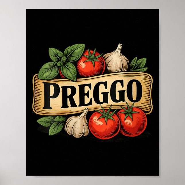 Affiche Womens Preggo Costume Pregnancy Announcement Prego (Devant)