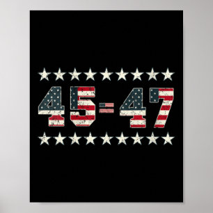 Affiche Womens Pro Trump 2024 45th Potus 45=47 Président 2