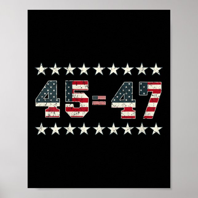 Affiche Womens Pro Trump 2024 45th Potus 45=47 Président 2 (Devant)