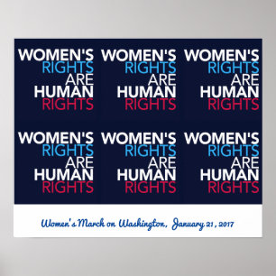 Affiche Women's Rights - Marche sur l'affiche de Washingto