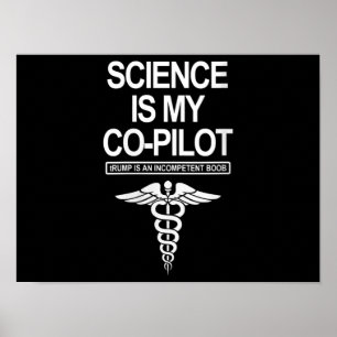 Affiche Womens Science Est Mon Co-Pilote Drôle Cadeau