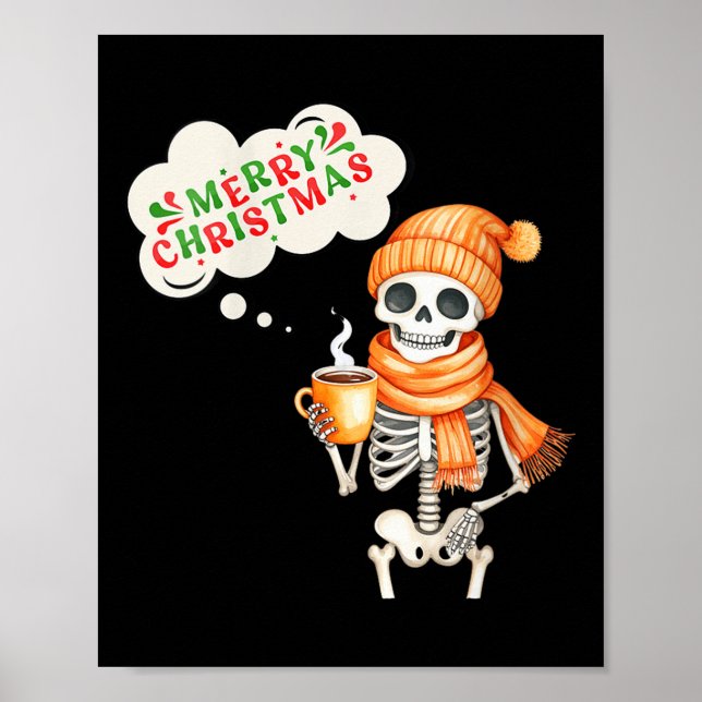 Affiche Womens Skeleton Speak Merry Christmas Waer F And H (Devant)