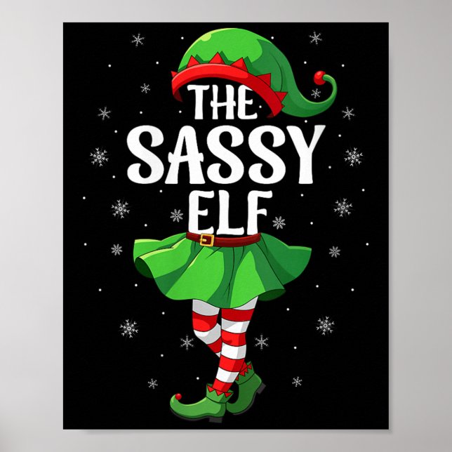 Affiche Womens Sy Elf Christmas Girls Women Elf Squad Xmas (Devant)