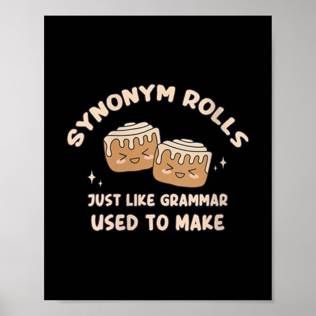 Affiche Womens Synonym Rolls Blague Cinnamon Rolls Grammai (Devant)