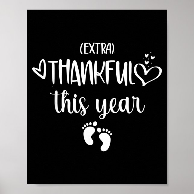 Affiche Womens Very Thankful This Year Happy Pregnancy Ann (Devant)