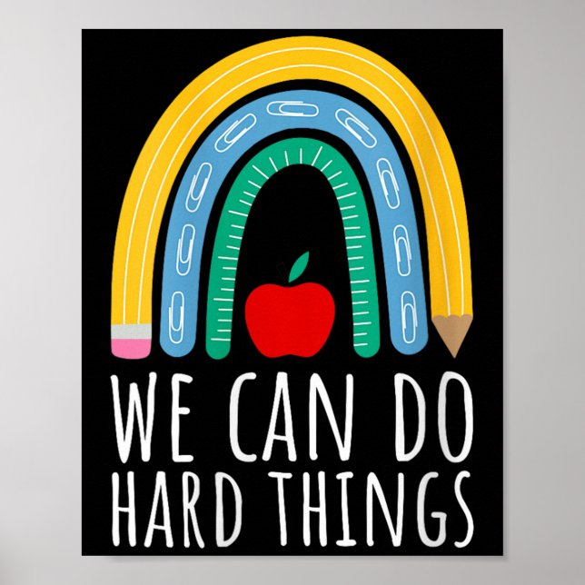Affiche Womens We Can Do Hard Things Motivational Teacher  (Devant)