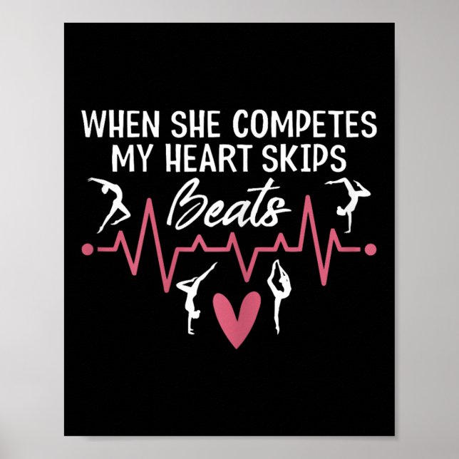 Affiche Womens When She Competes My Heart Skips Beats Prou (Devant)