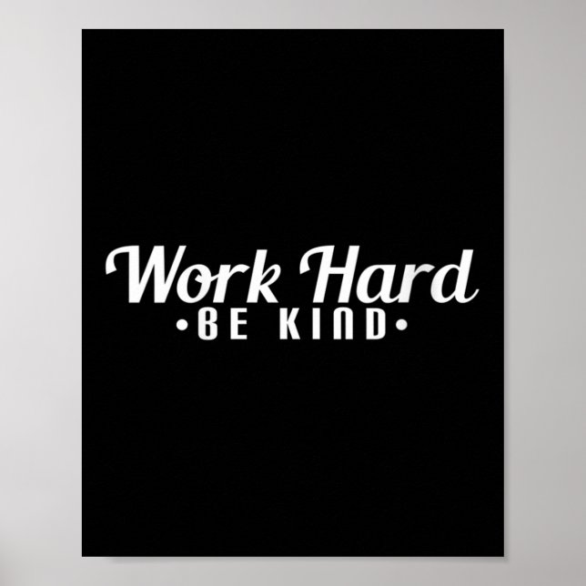 Affiche Womens Work Hard Be Kind Motivational V-neck  (Devant)