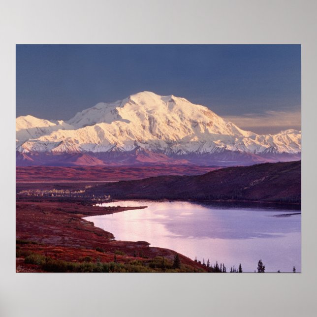 Affiche Wonder Lake et Mt. Denali au lever du soleil (Devant)