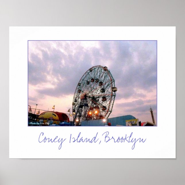 Affiche 'Wonder Wheel au crépuscule' (Devant)