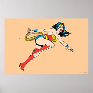 Affiche Wonder Woman bondit à droite