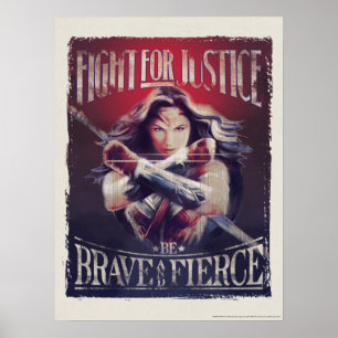 Affiche Wonder Woman Lutte Pour La Justice