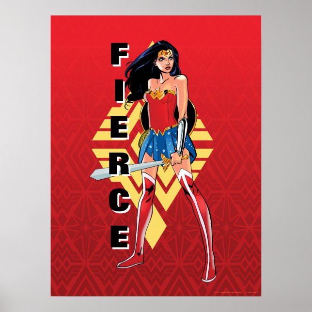Affiche Wonder Woman with Sword - Fierce (Devant)